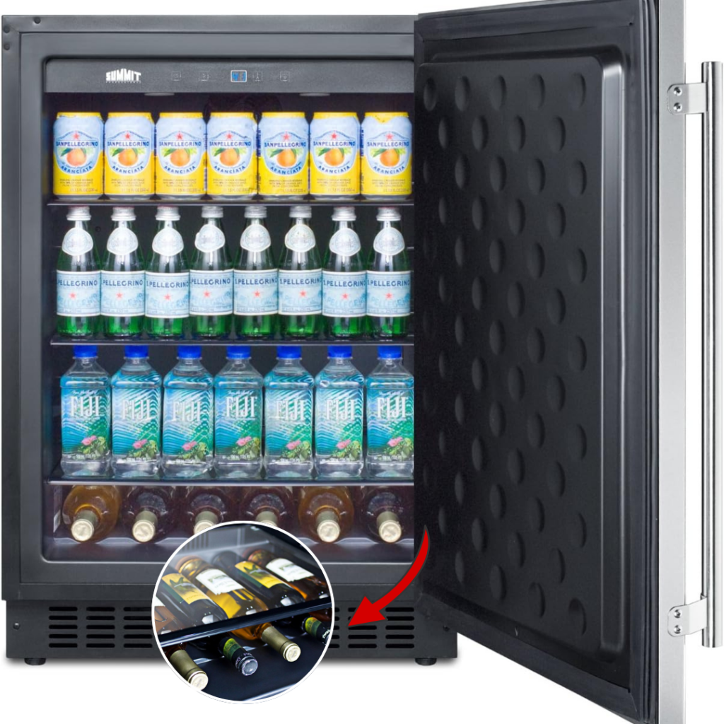 Summit SPR627OS refrigerator with some bottle