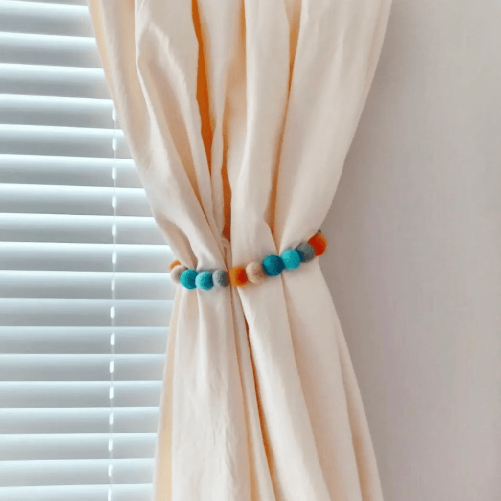 DIY Curtain Holders In White Background