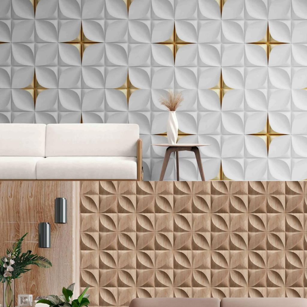 White and choclaty 3D Wall Pannel