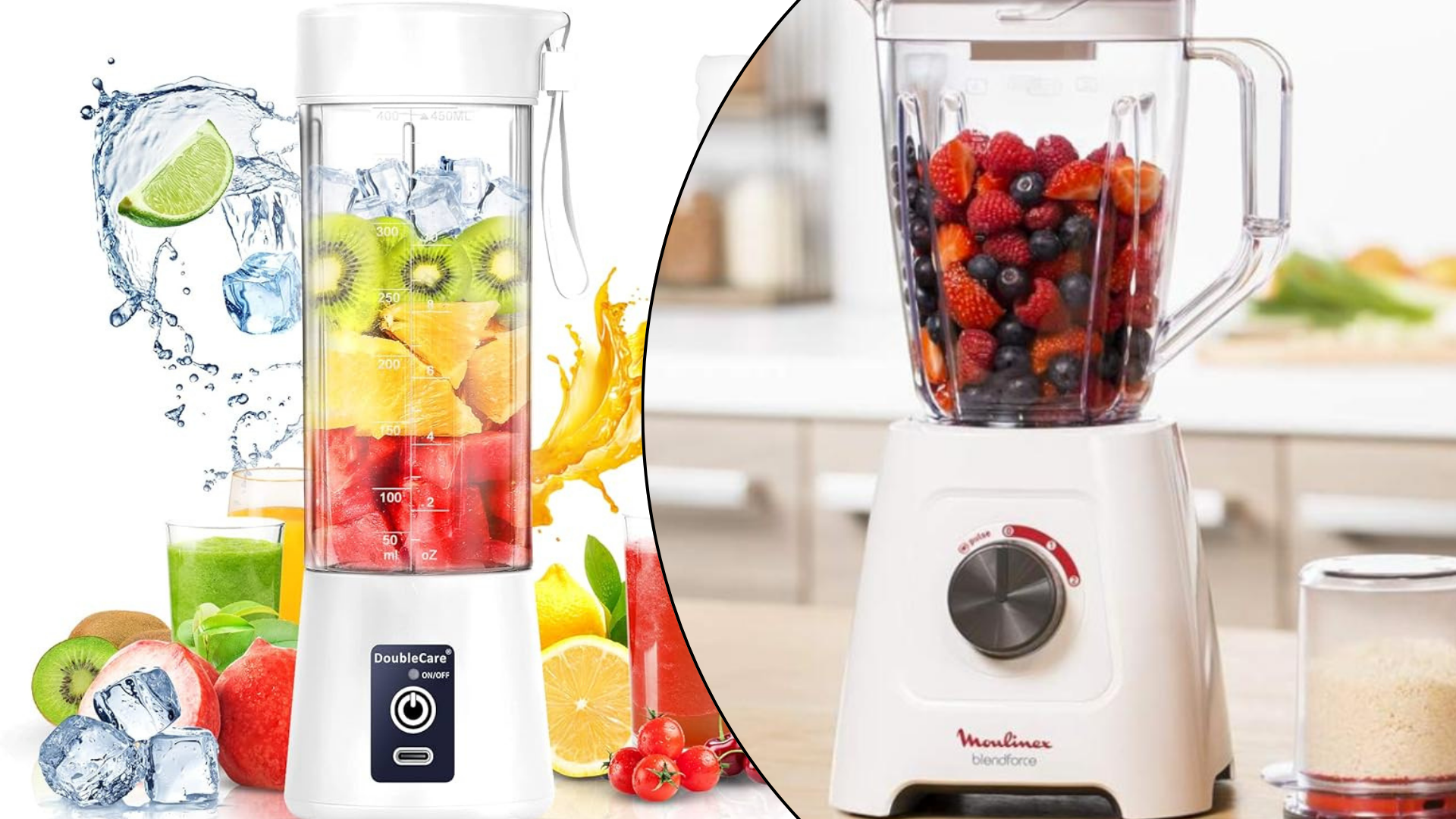 Electric Blender with Fruits